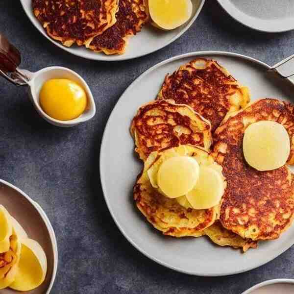 Картофельные драники с квашеной капустой